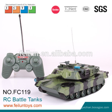 Versión ejército RC tanque 4 canales infrarrojos batalla tanque rc full metal ligero